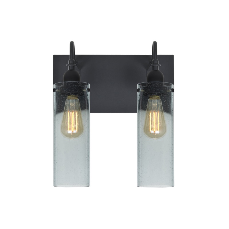 Besa 2WG-JUNI10BL-EDIL-BK Juni Two Light Wall Sconce Black