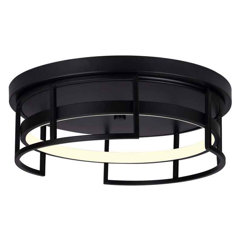 Canarm LFM231A15BK Amora LED Flush Mount Matte Black