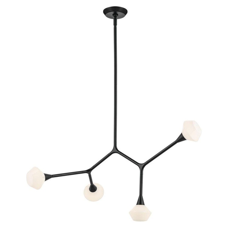 Cassius 39.5″ 4-Light Chandelier Black
