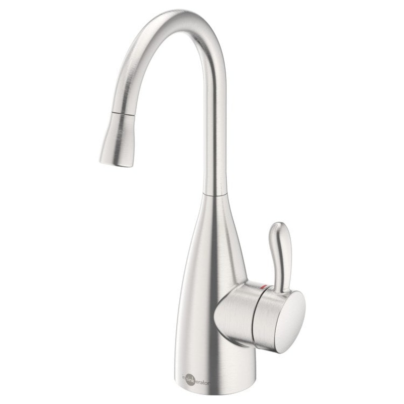 Hot Water Dispenser Showroom Transitional 1010 Instant 1 Lever ADA Gooseneck Swivel 360 DEG Stainless Steel