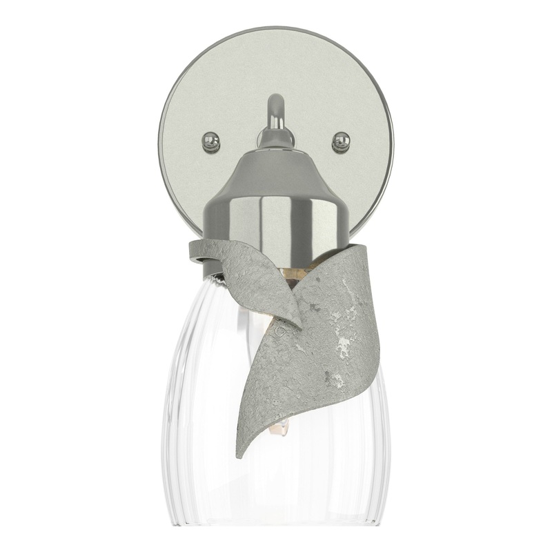 Lapas 1-Light Bath Sconce Sterling Water Glass (LL)