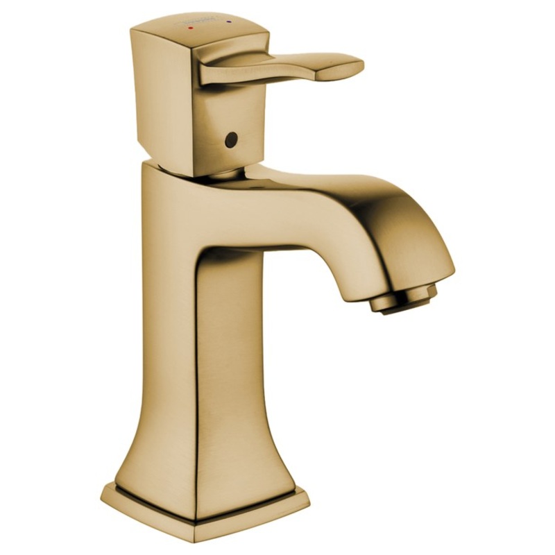 Lavatory Faucet Metropol Classic 110 Deck Mount 1 Lever ADA Brushed Bronze 1.2 Gallons per Minute Fixed Pop-Up Drain