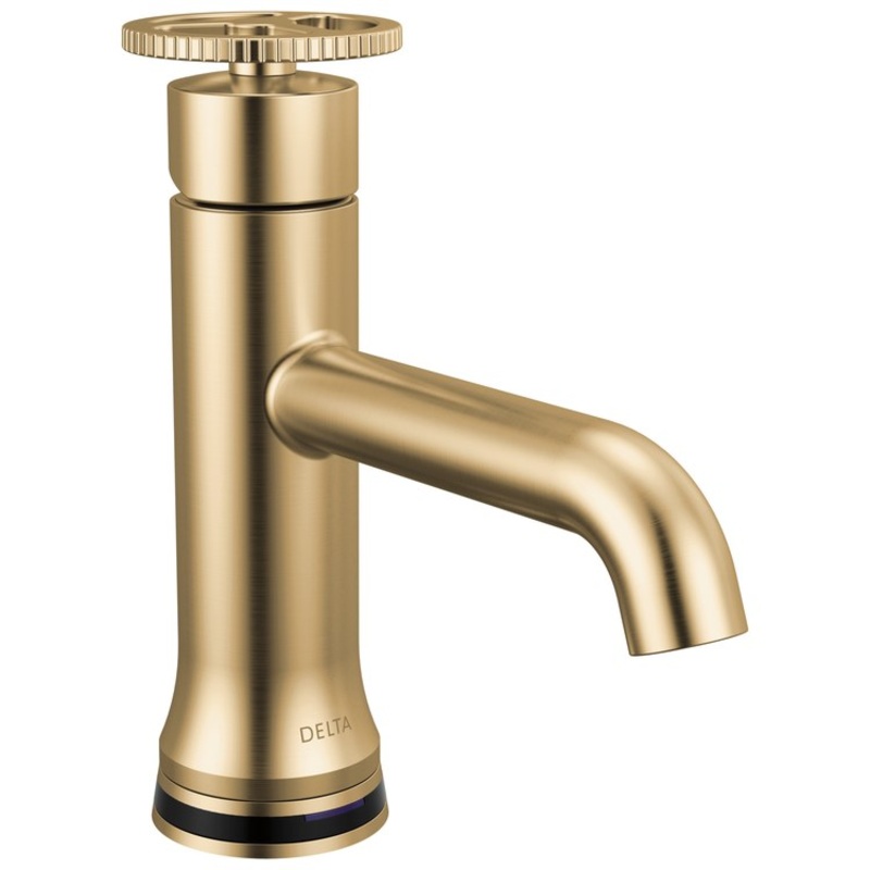Lavatory Faucet Trinsic 4 Inch Spread 1 Wheel WaterSense/CALGreen Champagne Bronze 1.2 Gallons per Minute Deck Mount Metal Pop-Up Drain 1/3 Hole Touch2O with Touchless
