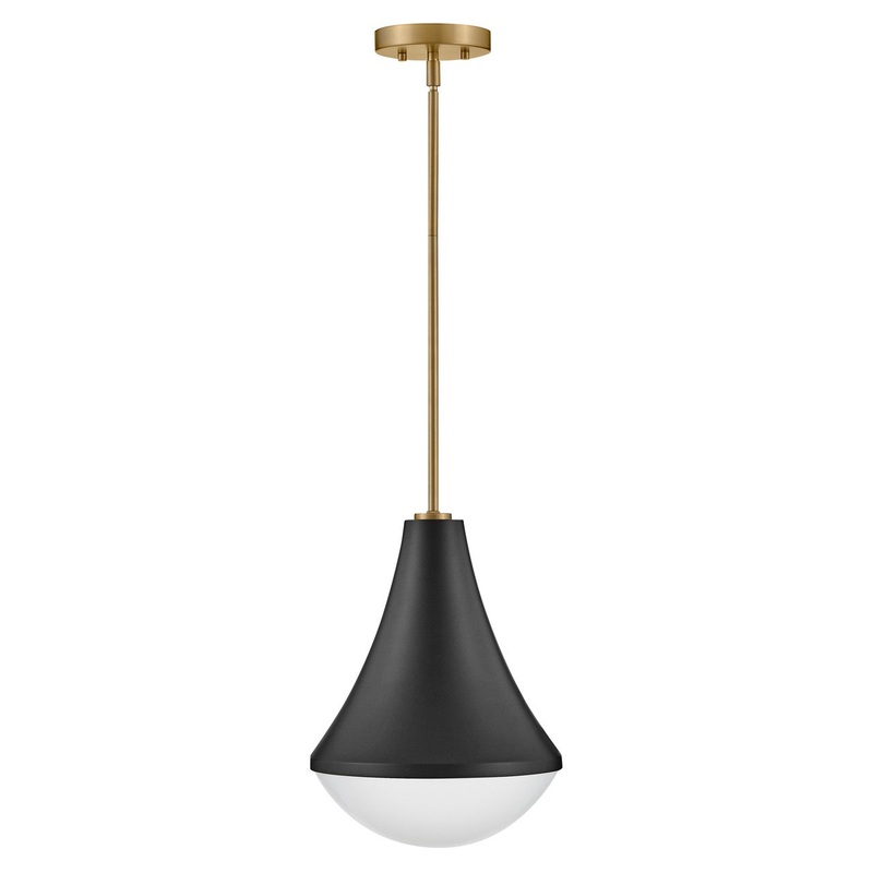 LED Pendant from the Haddie Collection in Black Finish by Lark