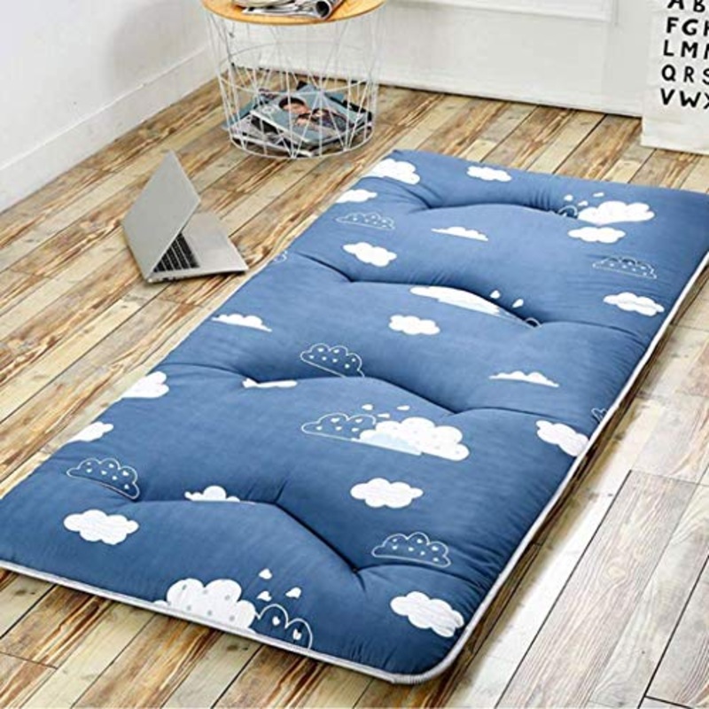 LJ Tatami Coprimaterasso, Stuoia di Tatami Giapponese Caldo di Spessore, Spessore 8 Centimetri Pieghevole Mat Stabile Mattress Bedroom Student House Floor (Color : E, Size : 90x200cm(35x79inch))