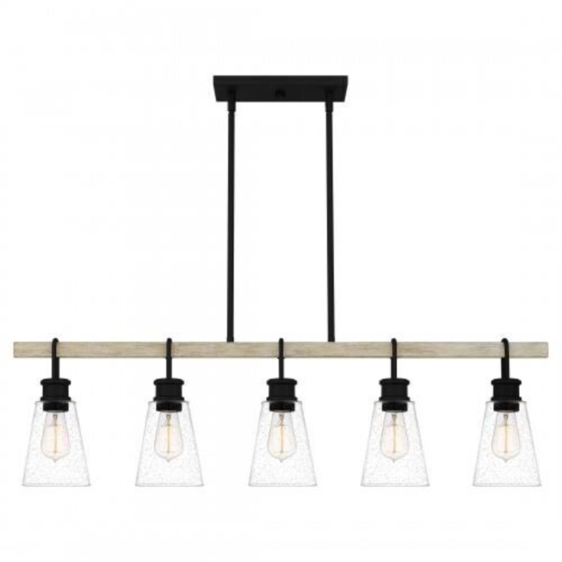 Quoizel KGB142EK Kingsbridge Linear chandelier 5 lights earth black Island Light