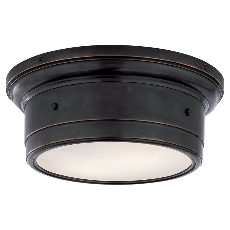 Two Light Flush Mount from the Siena2 Collection in Bronze Finish by Visual Comfort Signature