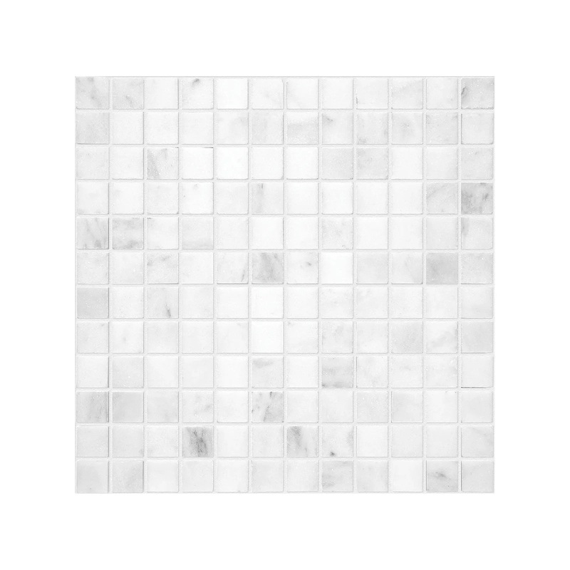 1″ x 1″ Bianco Venatino Polished Marble Stone Mosaics. 1 Sheet = Sq.Ft. (76-022) 1″ x