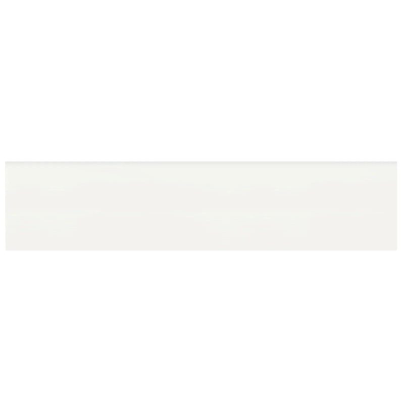 2″ x 8″ Soho Canvas White Matte Glazed Ceramic Wall Bullnose 2″ x 8″
