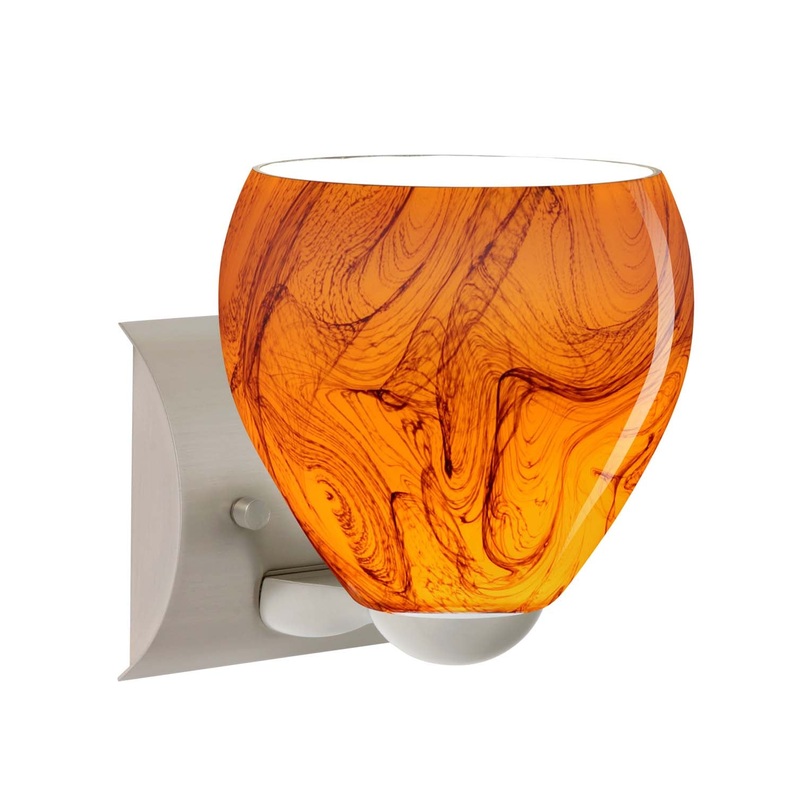 Besa 1WZ-4122HB-SN Bolla One Light Wall Sconce Satin Nickel