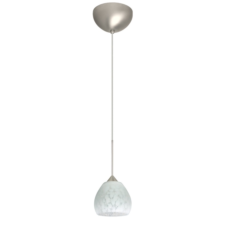 Besa 1XC-560519-LED-SN Tay Tay One Light Pendant Satin Nickel