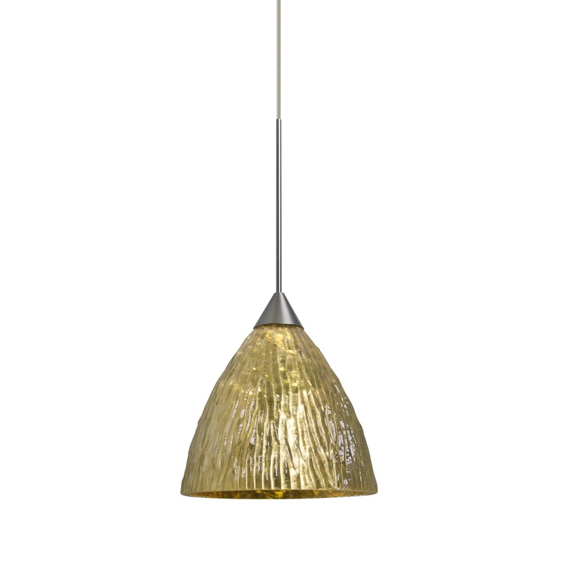 Besa 1XC-EVEGS-LED-SN Eve One Light Pendant Satin Nickel