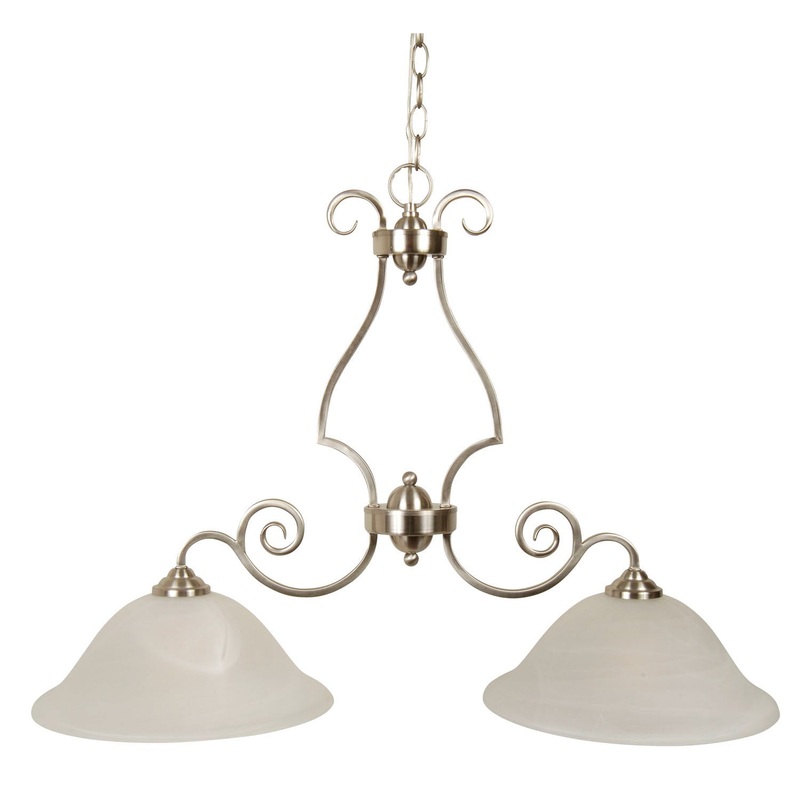Craftmade 7136BNK2 Cecilia Two Light Island Chandelier Brushed Satin Nickel (Discontinued)