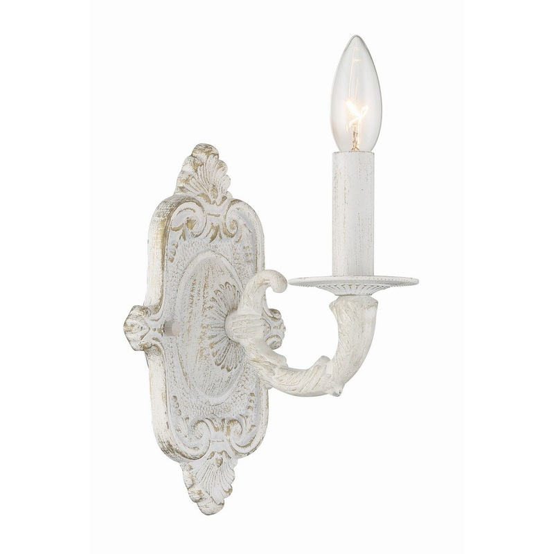 Crystorama 5111-AW Paris Market One Light Wall Sconce Antique White