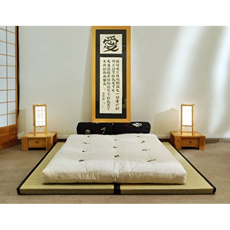 Futon On Line Combinazione 2 tatamis (80x200x5,5cm) futon Cotone 1 Strati Latex (150x200x14cm)