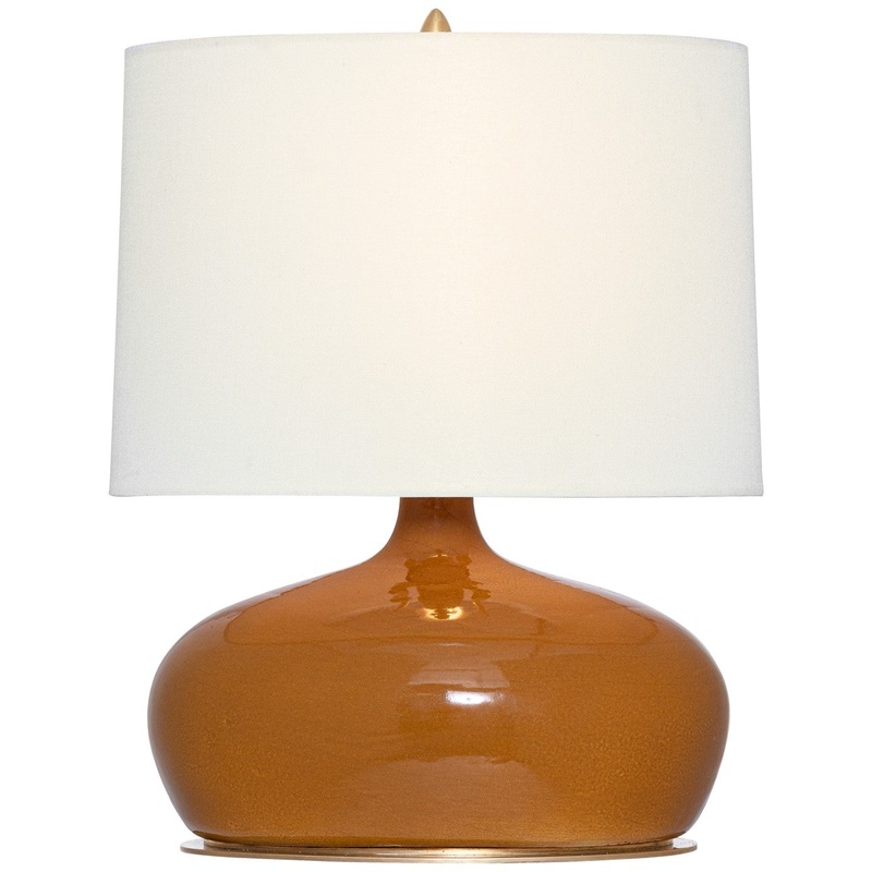 LED Table Lamp from the Olinda Collection in Crackled Sienna Finish by Visual Comfort Signature