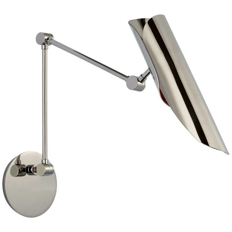 LED Wall Sconce from the Flore Collection in Polished Nickel Finish by Visual Comfort Signature