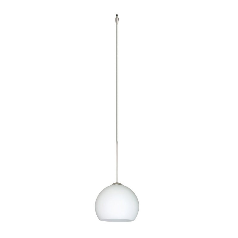 One Light Pendant from the Palla Collection in Satin Nickel Finish by Besa