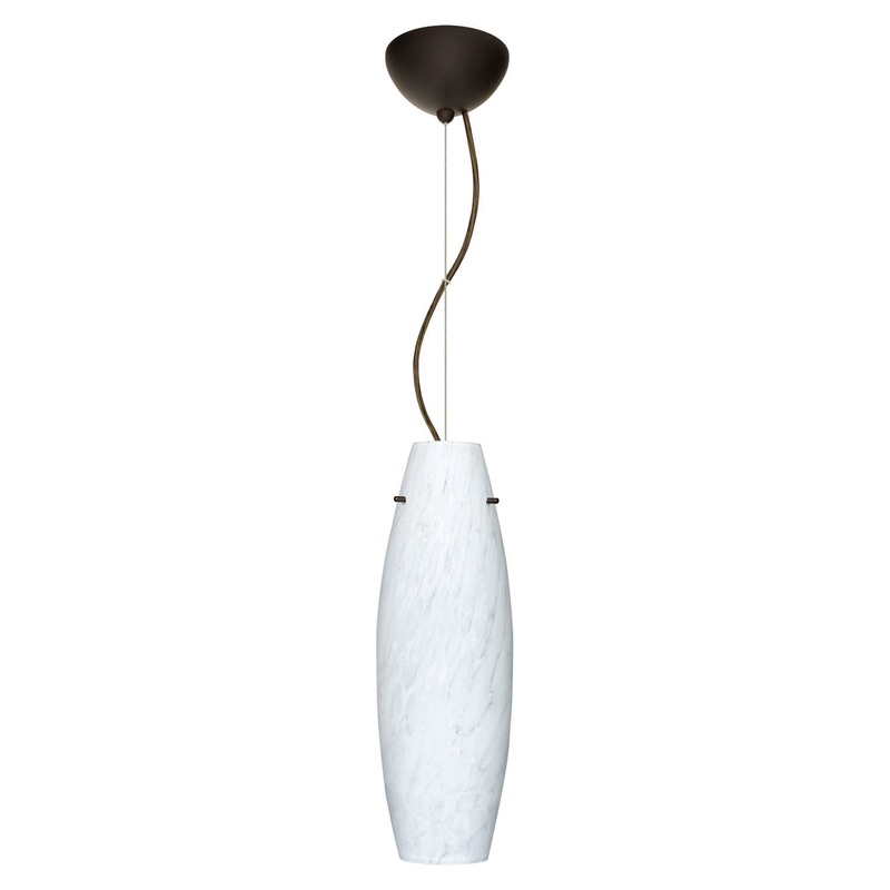One Light Pendant from the Tara Collection in Bronze Finish by Besa