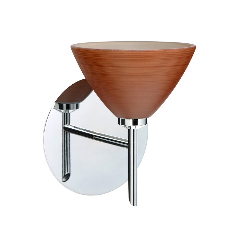 One Light Wall Sconce from the Domi Collection in Chrome Finish by Besa