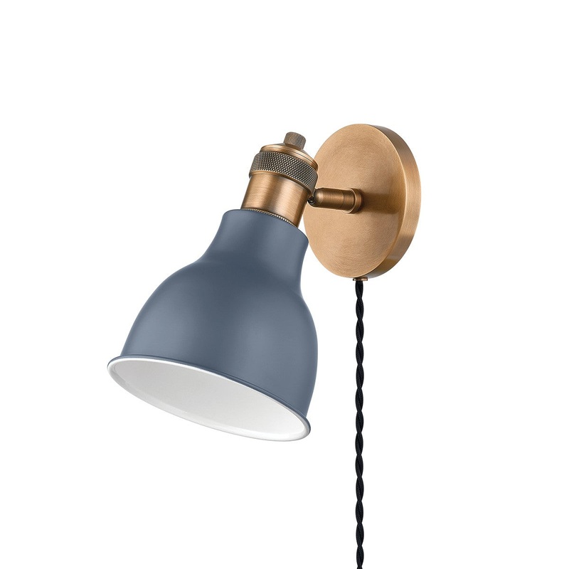 One Light Wall Sconce from the Makin Collection in Patina Brass Finish by Troy Lighting