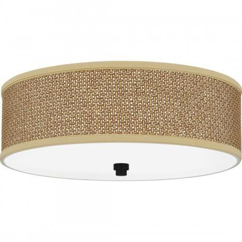 Quoizel ZE1617K Zen Flush mount myst blck 3lt Flush Mount