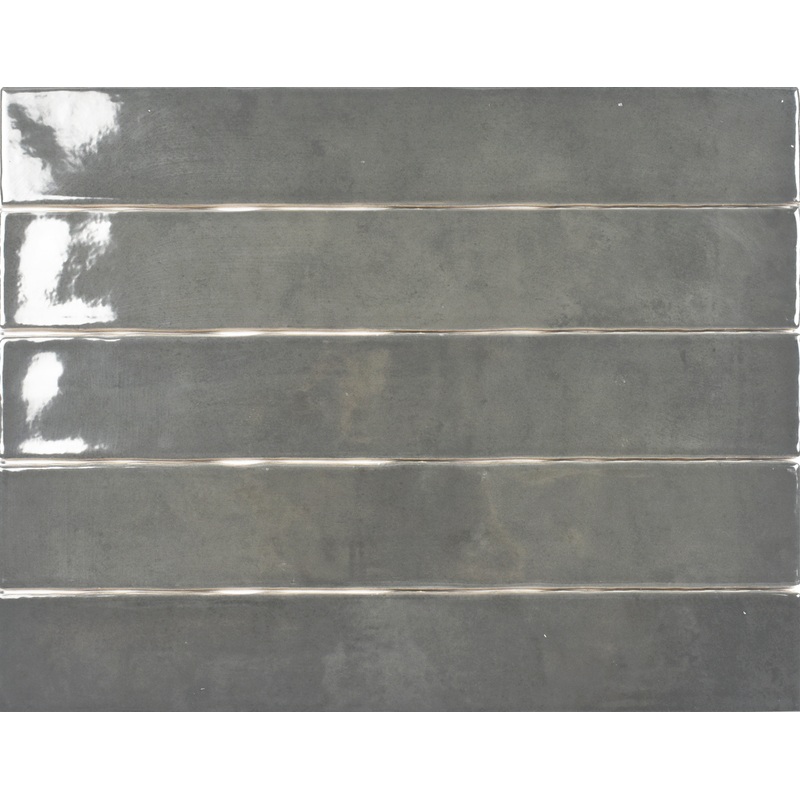 Roca Tile Usa Inc Elegant Ideas 2X16 (Actual 2.5 X 16) Zellige Dark Gray Subway Wall Tile