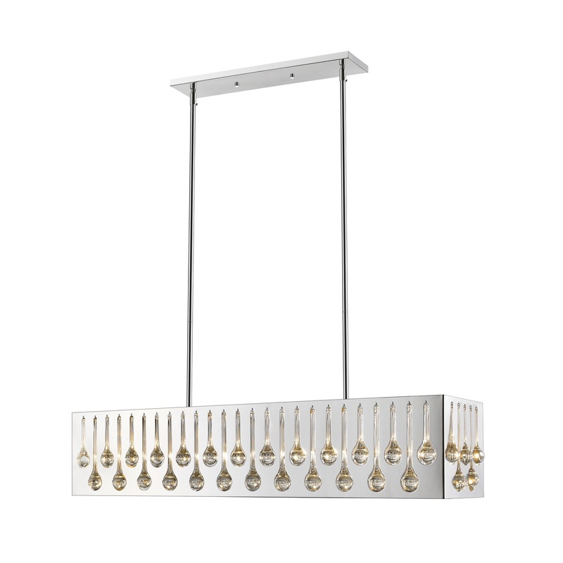 Seven Light Island/Billiard from the Oberon Collection in Chrome Finish by Z-Lite