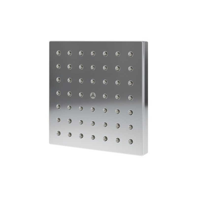 Showerhead HydroMersion 1 Functions Square Polished Chrome 5 Inch 2.0 Gallons per Minute Rubber Nozzles