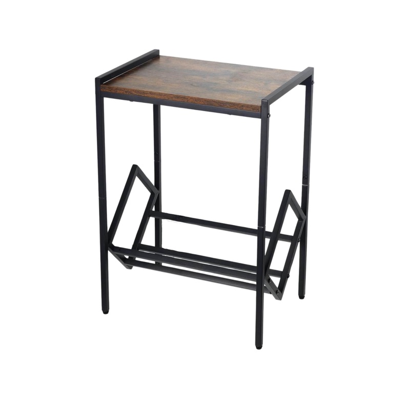 Social Hike Turntable Player Stand & Vinyl LP Record Album Storage – Black Metal