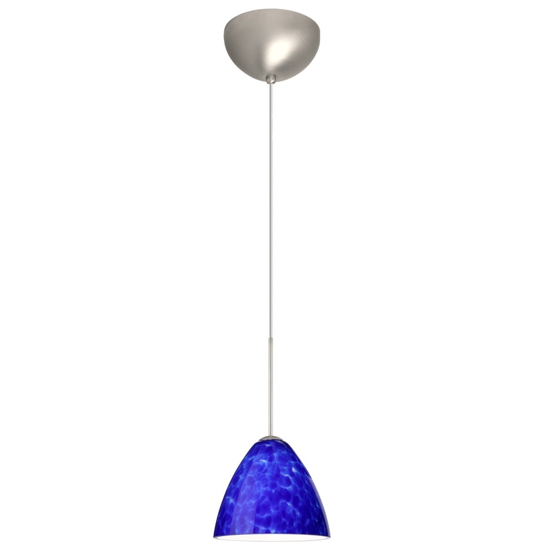 Besa 1XC-177986-LED-SN Mia One Light Pendant Satin Nickel