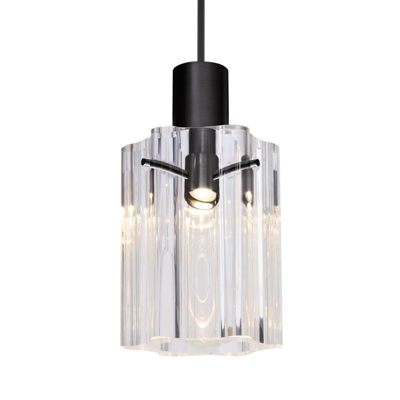 Besa 1XC-ICE4CL-BK Besa Ice 4 Pendant One Light Pendant Black