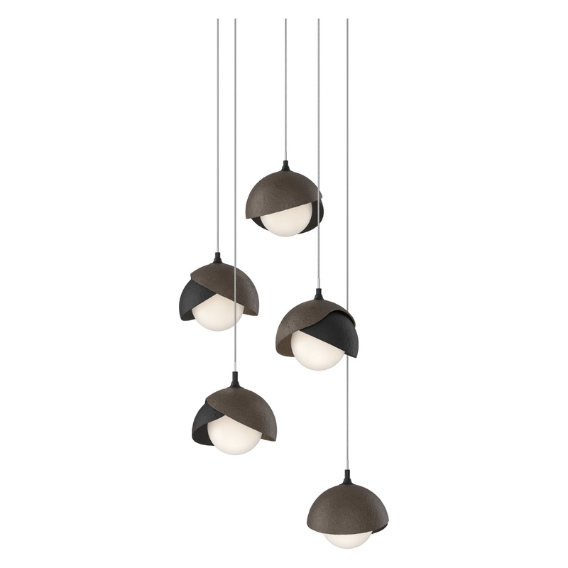 Brooklyn 5-Light Double Shade Pendant Black Bronze