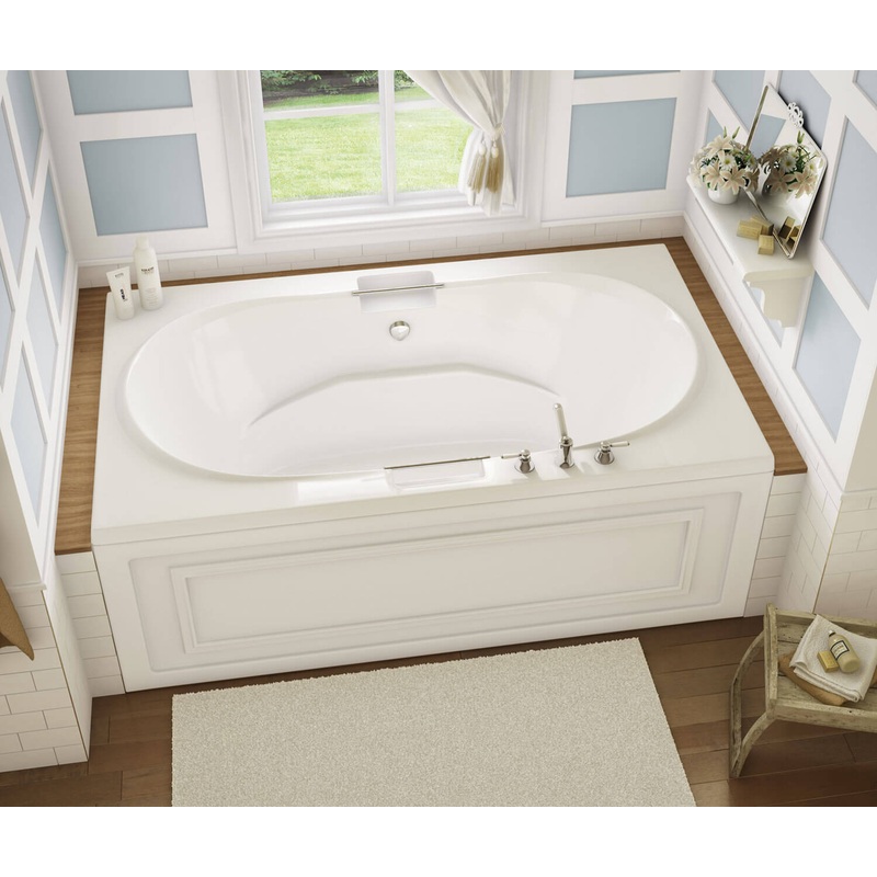 MAAX 101250-108-001-100 Antigua 72 x 42 Acrylic Drop-in Center Drain Aerosens Bathtub in White
