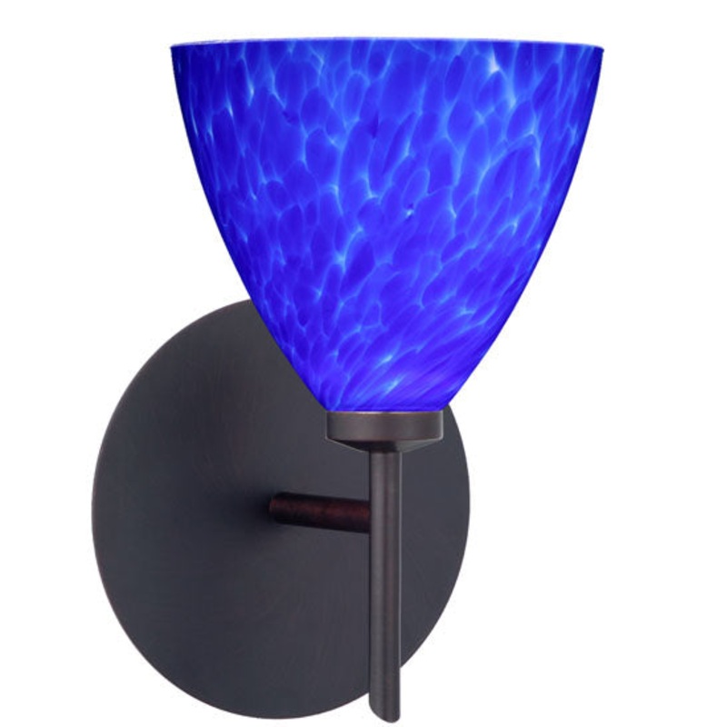 One Light Wall Sconce from the Mia Collection in Bronze Finish by Besa