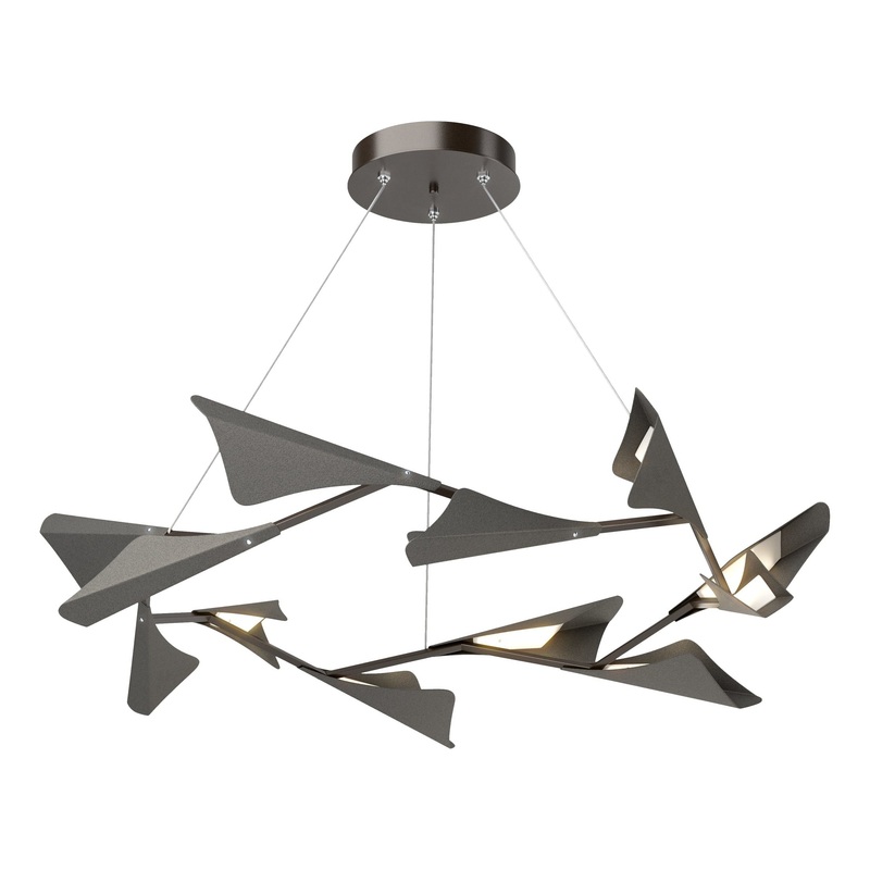 Plume 12-Light LED Pendant Oil Rubbed Bronze Natural Iron