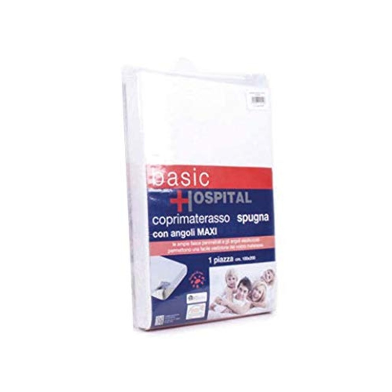 Shopmix Coprimaterasso 130×200 Basic Hospital Liscio Elegance 1 Piazza E Mezzo, 000 Unico, Uni
