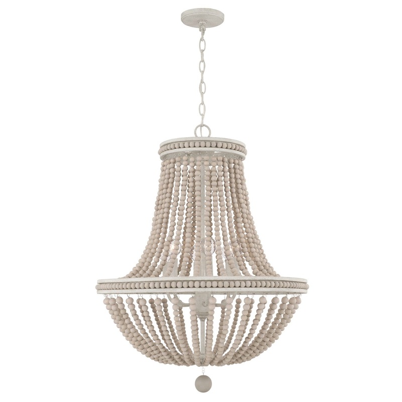 Six Light Chandelier from the Handley Collection in Sand Dollar Finish by Capital Lighting