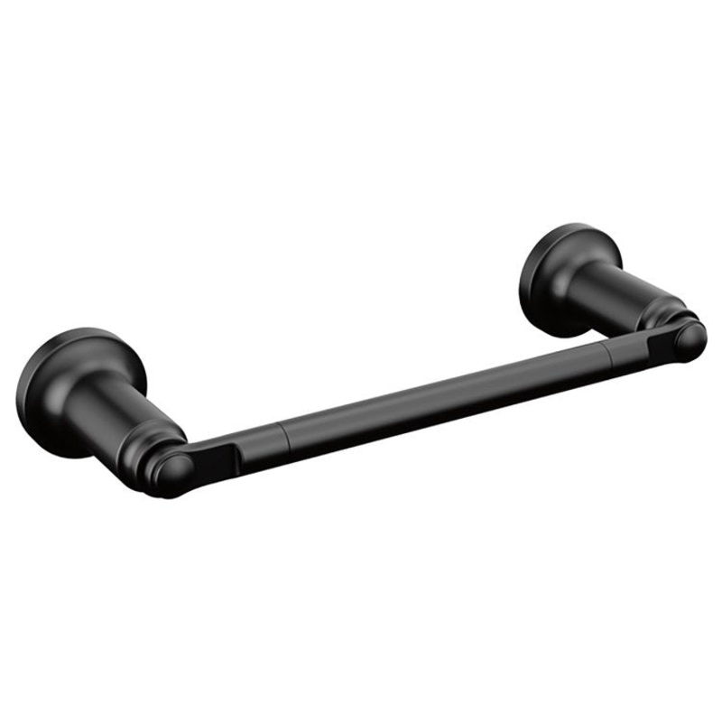 Towel Bar 8 Inch Matte Black Brass 3-1/8 Inch Wall Mount