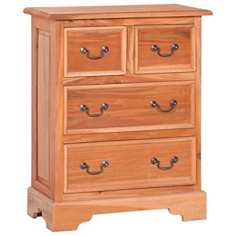 vidaXL Cassettiera in Legno Massello di Mogano