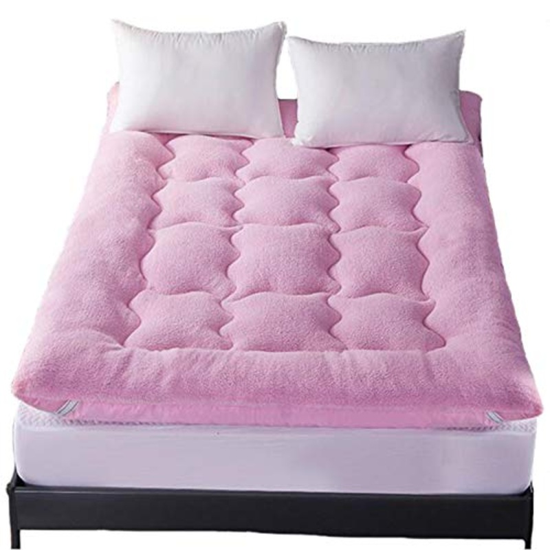 Yahao Materasso futon giapponese non scivolato, materasso giapponese pieghevole Tatami, tappetino da campeggio portatile per bambini, materassino da pavimento, colore: rosa 90 x 200 cm