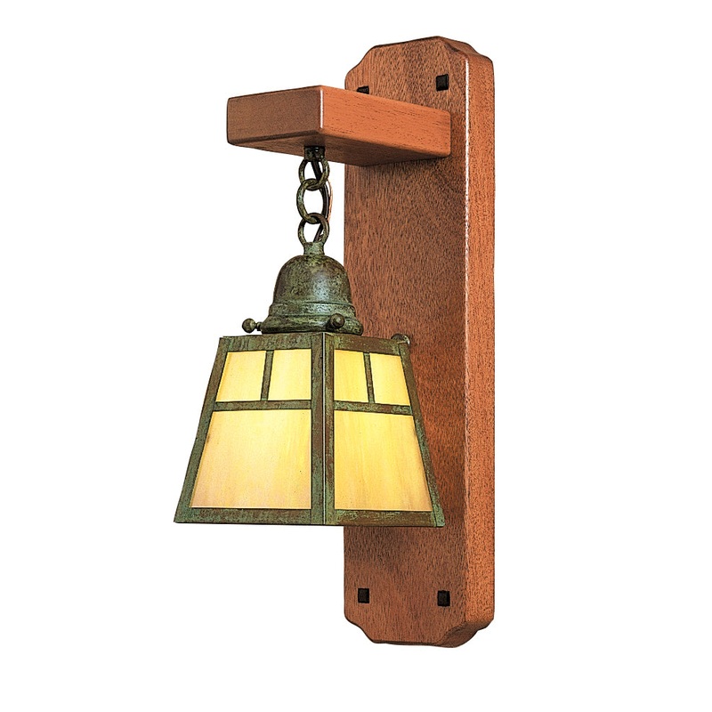 Arroyo AWS-1TGW-VP A-Line One Light Wall Mount Verdigris Patina