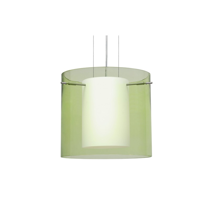 Besa 1KG-L18407-LED-SN Pahu One Light Pendant Satin Nickel