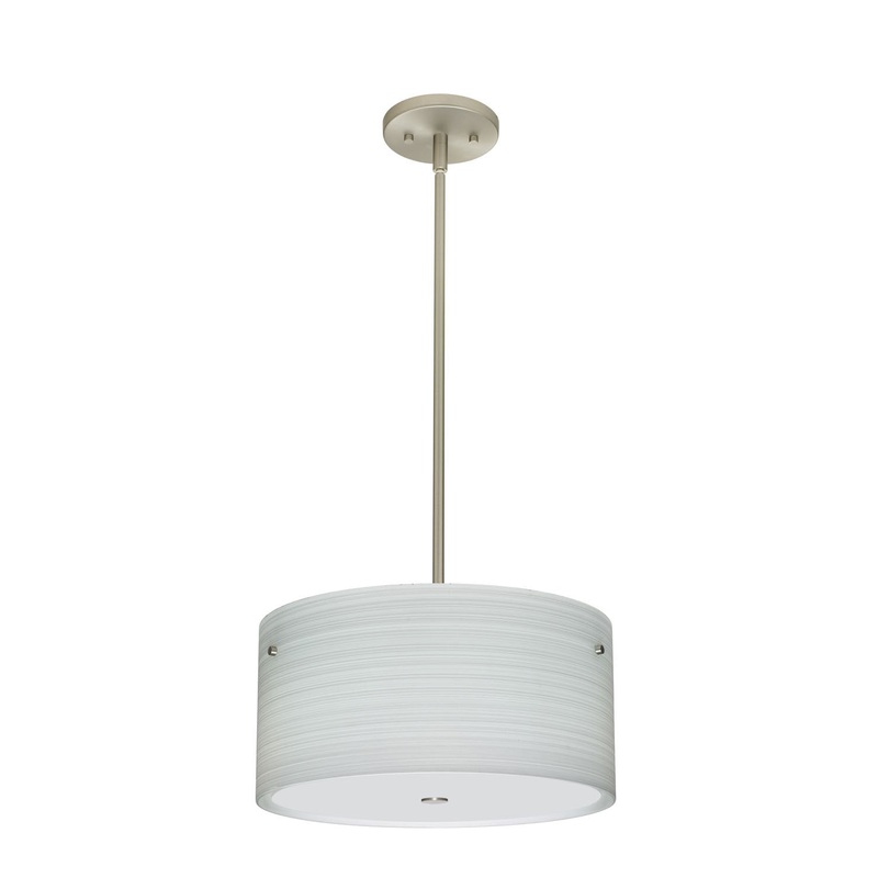 Besa 1KT-4008KR-SN Tamburo Three Light Pendant Satin Nickel (Discontinued)
