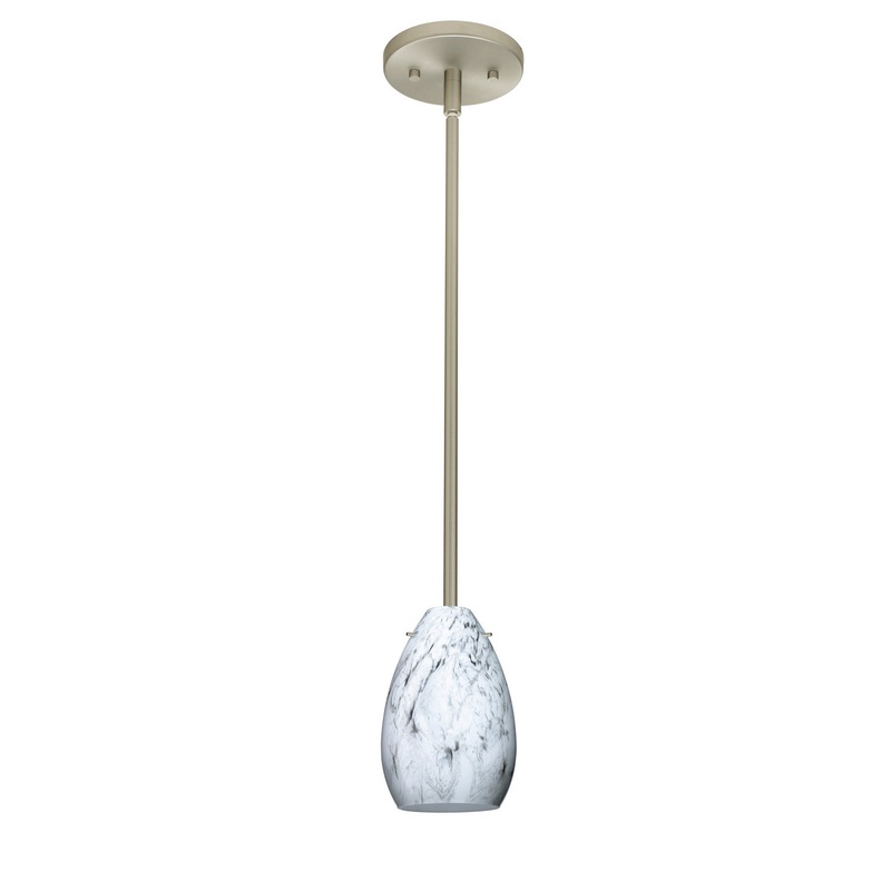 Besa 1TT-1713MG-SN Pera One Light Pendant Satin Nickel (Discontinued)