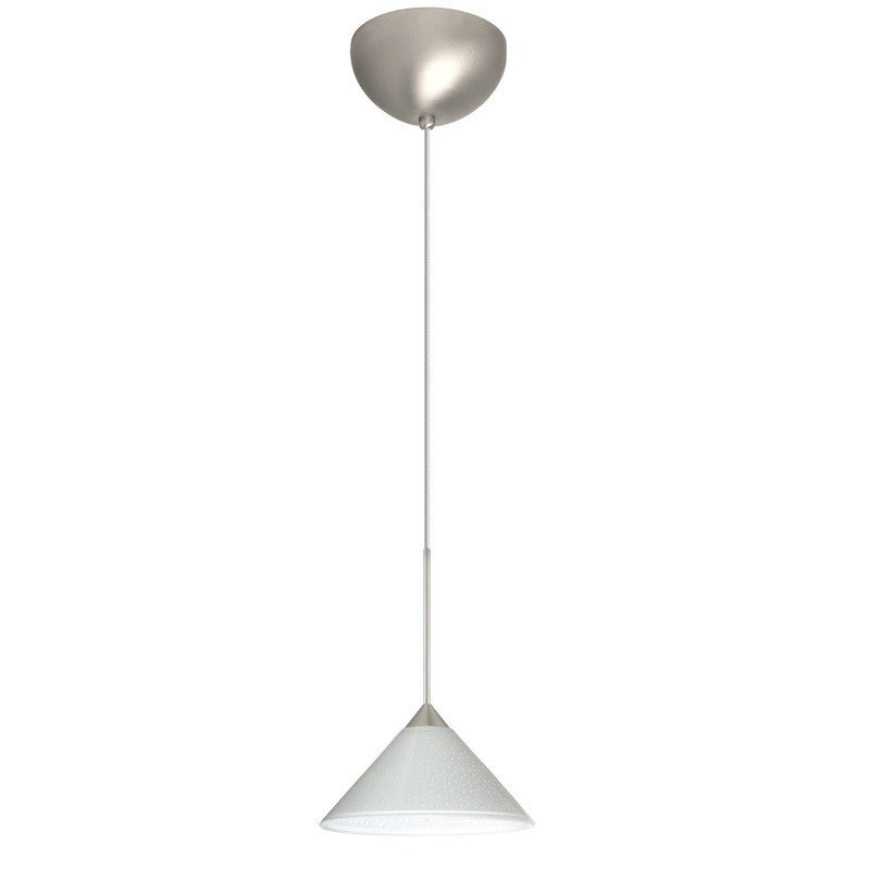 Besa 1XC-282453-LED-SN Kona One Light Pendant Satin Nickel