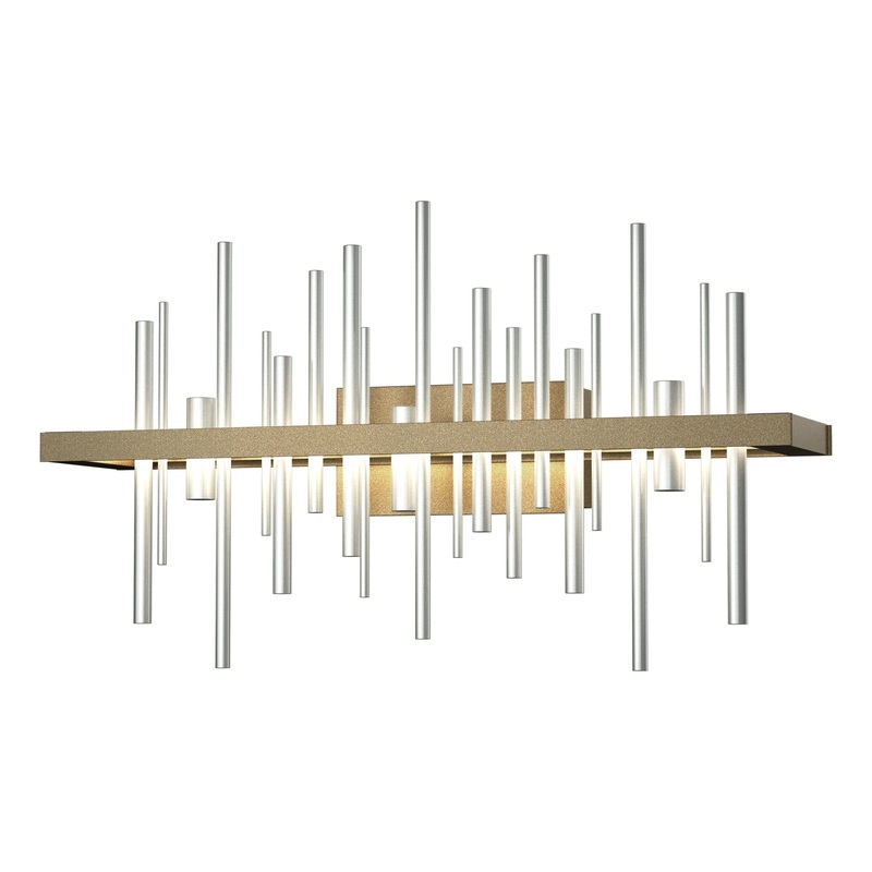 Cityscape LED Sconce Soft Gold Vintage Platinum