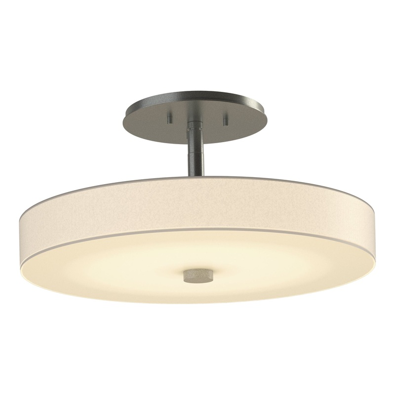 Disq LED Semi-Flush Vintage Platinum