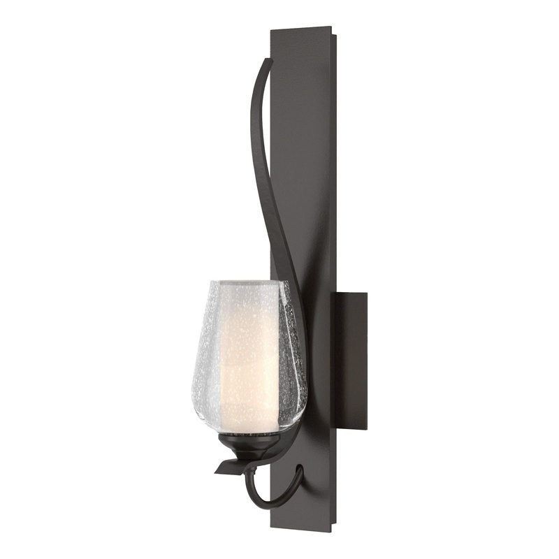 Flora Sconce Oil Rubbed Bronze Seeded Glass with Opal Diffuser (ZS)