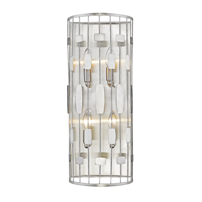 Four Light Wall Sconce from the Almet Collection in Brushed Nickel Finish by Z-Lite